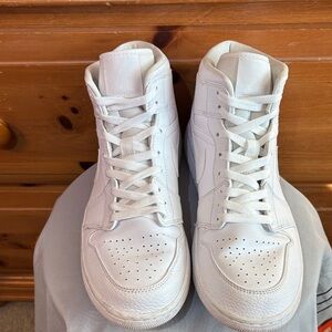 White High-Top Air Jordans